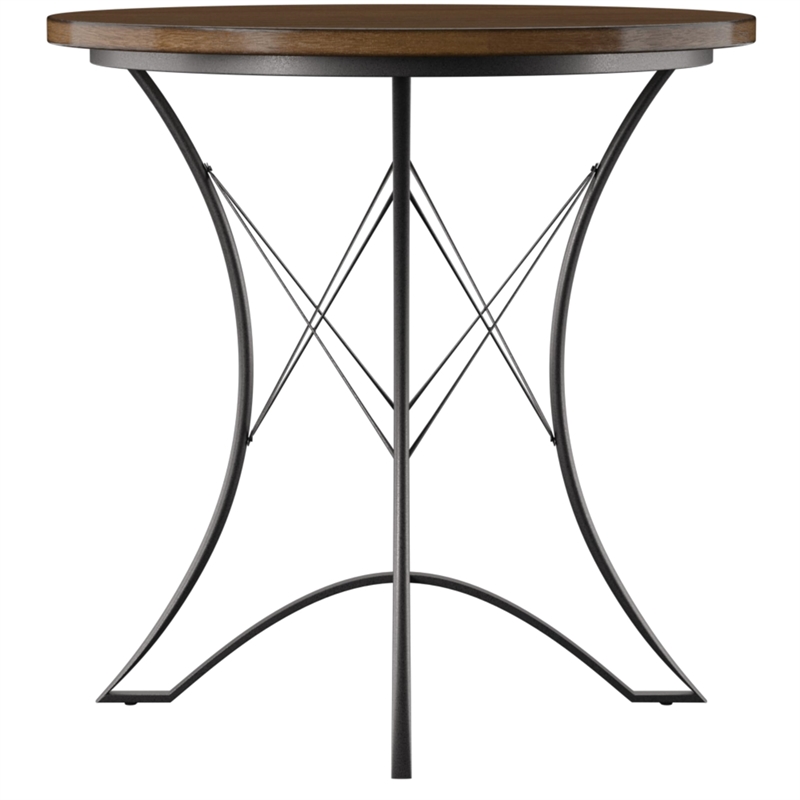 Adele Round Counter Height Dining Table in Birch with Brown Finish