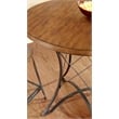 Adele Round Counter Height Dining Table in Birch with Brown Finish