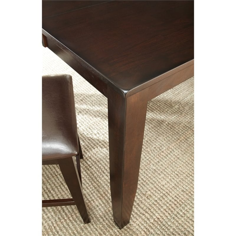 Crosspointe Wooden Counter Height Dining Table in Dark Espresso Cherry