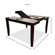 Crosspointe Wooden Counter Height Dining Table in Dark Espresso Cherry