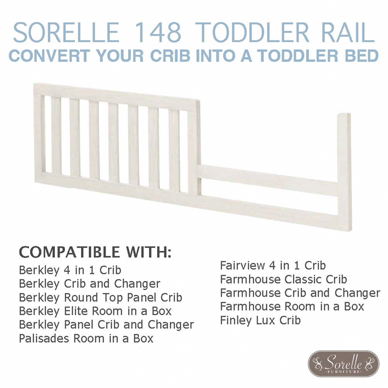 Sorelle 148 Toddler Rail in White