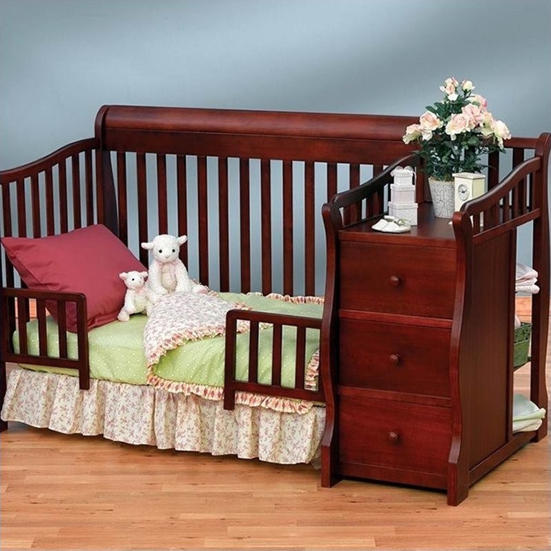 Sorelle Tuscany More 4 In 1 Convertible Crib And Changer Sorelle Tuscany 4 In 1 Convertible Crib And Changer Combo