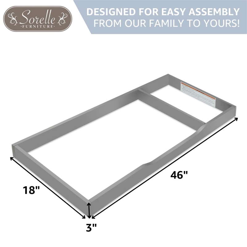 Sorelle Topper for Double Dresser in White
