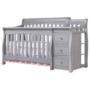 Sorelle Princeton Elite Crib and Changer in Weathered Gray