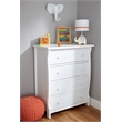 Sorelle Princeton Elite 4 Drawer Dresser in White