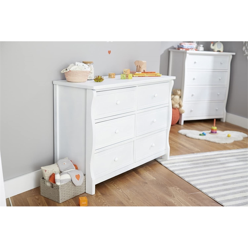 Sorelle Princeton Elite Double Dresser in White
