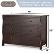 Sorelle Princeton Elite Double Dresser in White