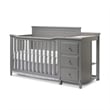 Sorelle Berkley Crib and Changer Panel Crib in Weathered Gray