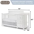 Sorelle Berkley Crib and Changer Panel Crib in Weathered Gray