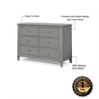 Sorelle Berkley Double Dresser in Espresso