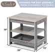 Sorelle Sierra Nightstand in Panel Gray