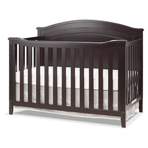 Sorelle Berkley Round Top Panel Crib in Espresso