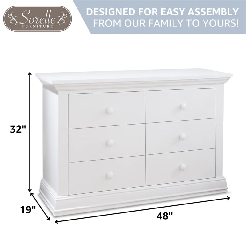 Sorelle Paxton Double Dresser in White