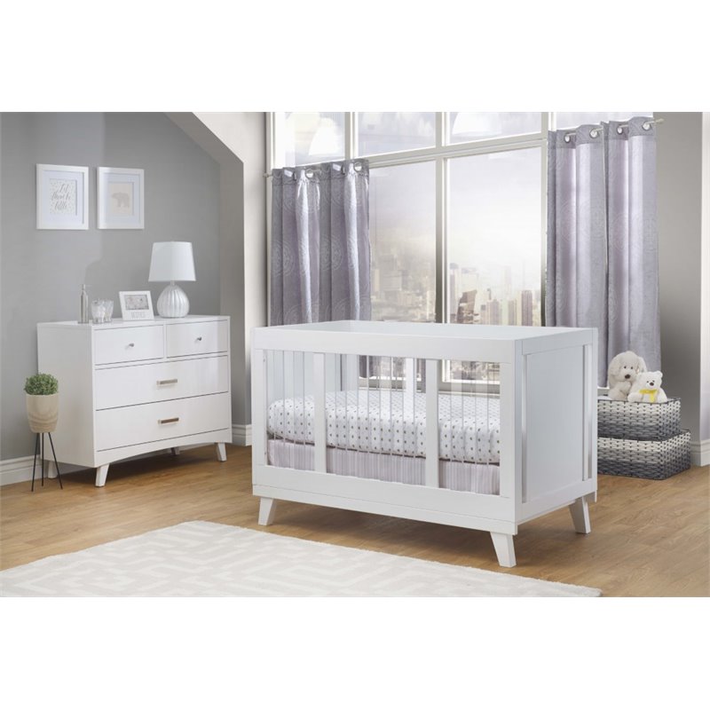 Sorelle Uptown Acrylic Crib in White