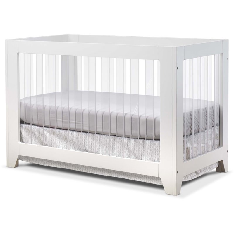 Sorelle Soho Acrylic Crib in White