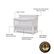 Sorelle Finley Lux Flat Top Wooden Convertible Crib in White