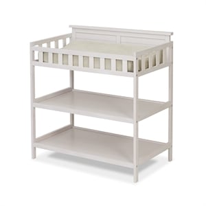 Sorelle Furniture Farmhouse Pine Wood and MDF Changing Table in Weathered White