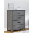 Sorelle Furniture Westley 4-Drawer Wood Dresser for Baby in Grigio Gray