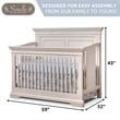 Sorelle Furniture Portofino Wood Crib for Nursery in Brushed Ivory