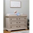 Sorelle Furniture Portofino Wood Double Dresser for Nursery in Brushed Ivory