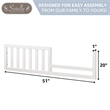 Sorelle Furniture Wood Toddler Crib Conversion Rail in Brushed Ivory