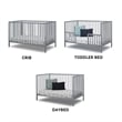 Sorelle Furniture Happy 3-in-1 Convertible Crib in Gray