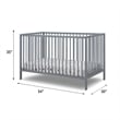 Sorelle Furniture Happy 3-in-1 Convertible Crib in Gray