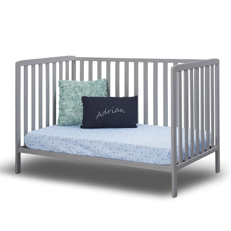 Sorelle Furniture Adrian 3-in-1 Convertible Crib in Gray