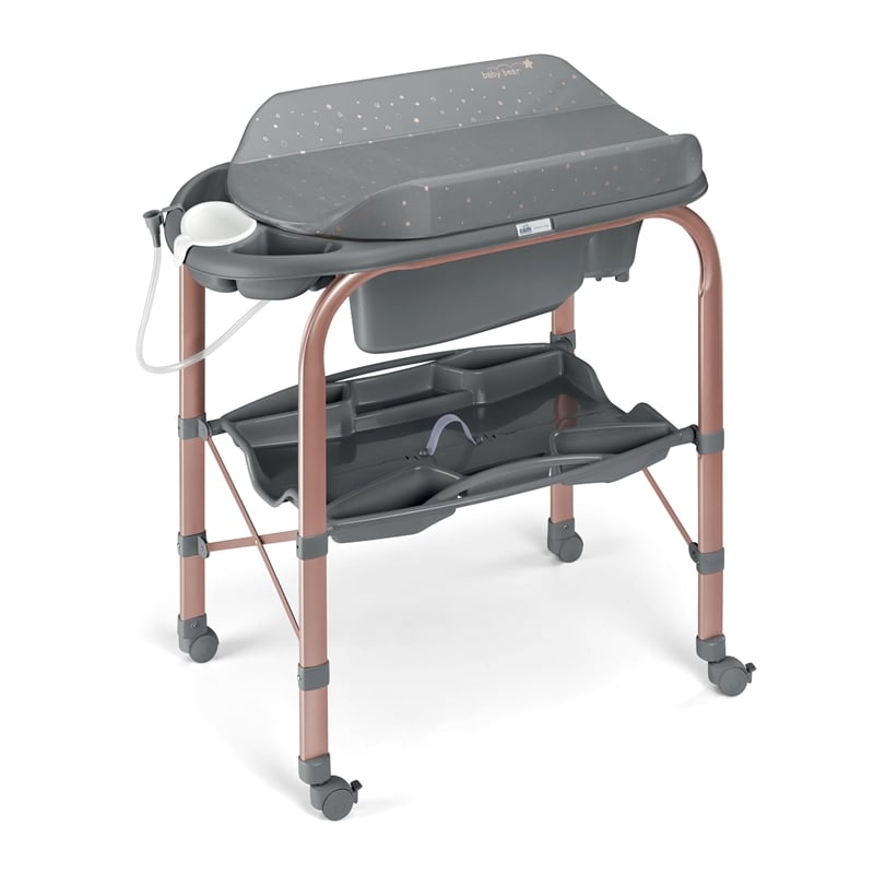 Sorelle Bagnetto Cambio Stainless Steel Baby Bath with 2 Brakes in Multi-Color