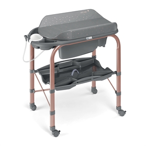 Sorelle Bagnetto Cambio Stainless Steel Baby Bath with 2 Brakes in Multi-Color