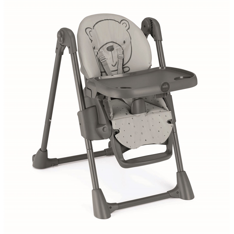 Sorelle Seggiolone Adjustable Footrest Stainless Steel Pappananna in Gray