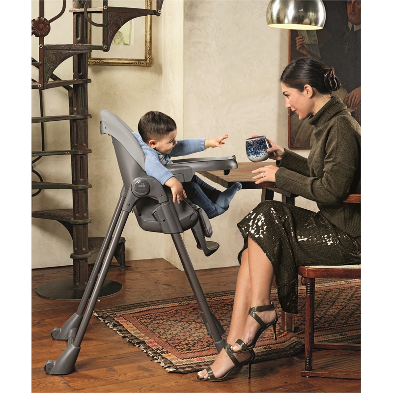 Sorelle Seggiolone Adjustable Footrest Stainless Steel Pappananna in Gray