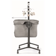 Sorelle Cullami Adjustment Height Modern Stainless Steel Bassinet in Gray