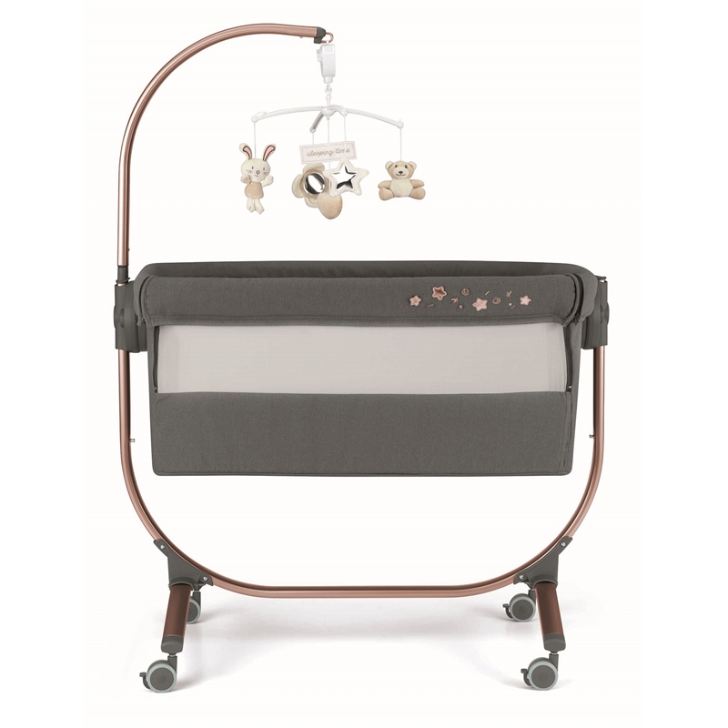 Sorelle Cullami Adjustment Height Modern Stainless Steel Bassinet in Multi-Color