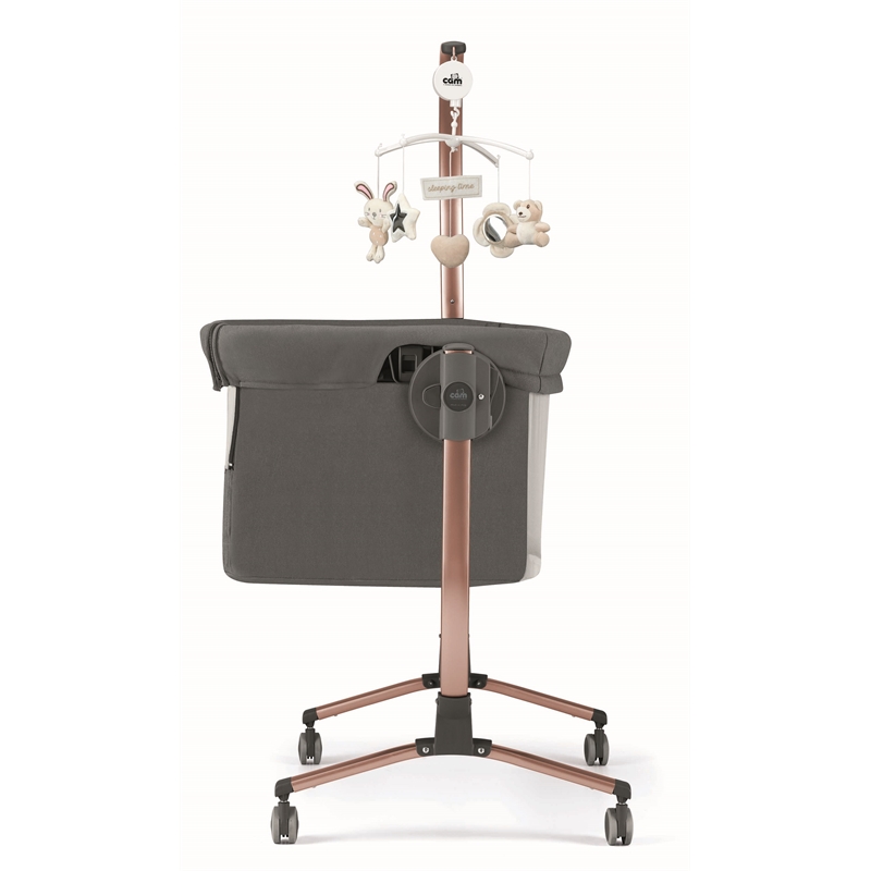 Sorelle Cullami Adjustment Height Modern Stainless Steel Bassinet in Multi-Color