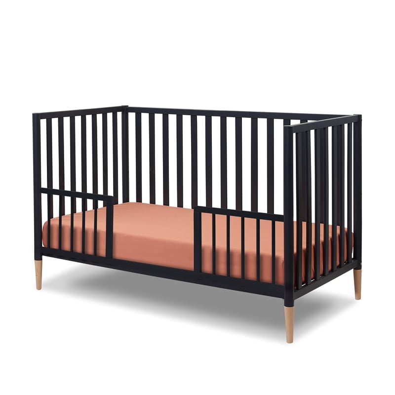 Sorelle Mia 3-in-1 Convertible Crib in Midnight & Natural Wood