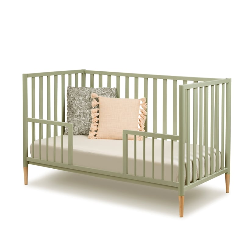Sorelle Furniture Mia 3-in-1 Convertible Crib in Sage & Natural Wood