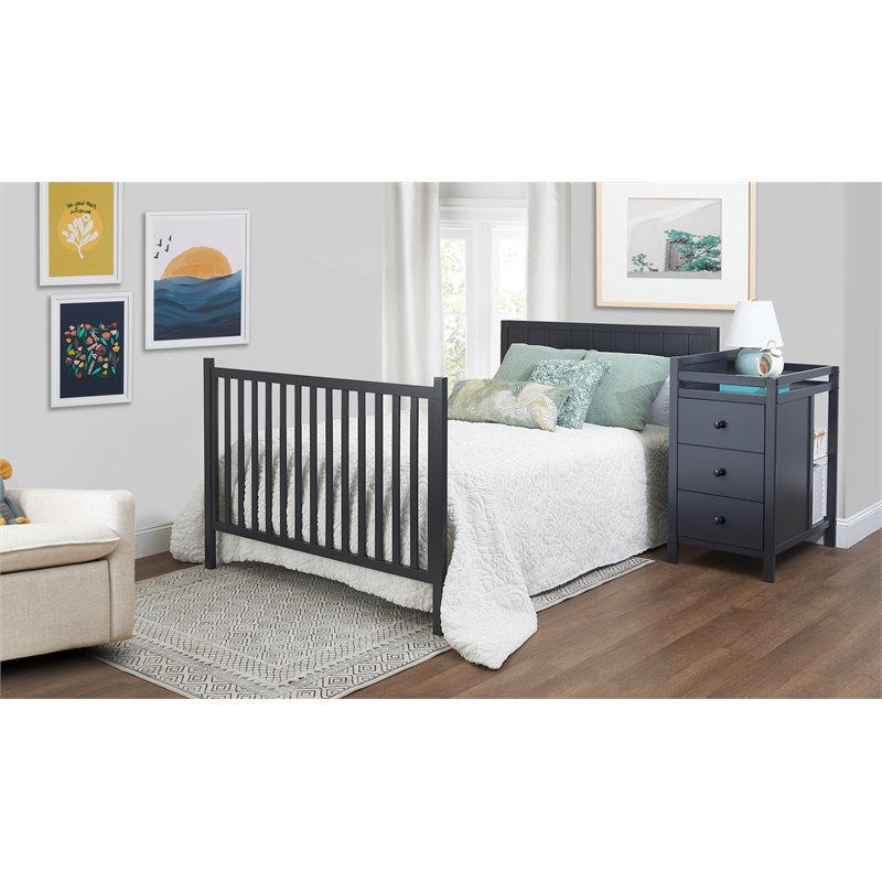 Sorelle Furniture Essex Crib & Changer in Midnight