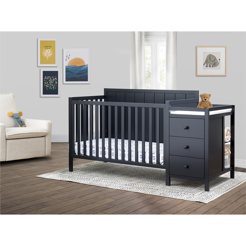 Sorelle Furniture Essex Crib & Changer in Midnight