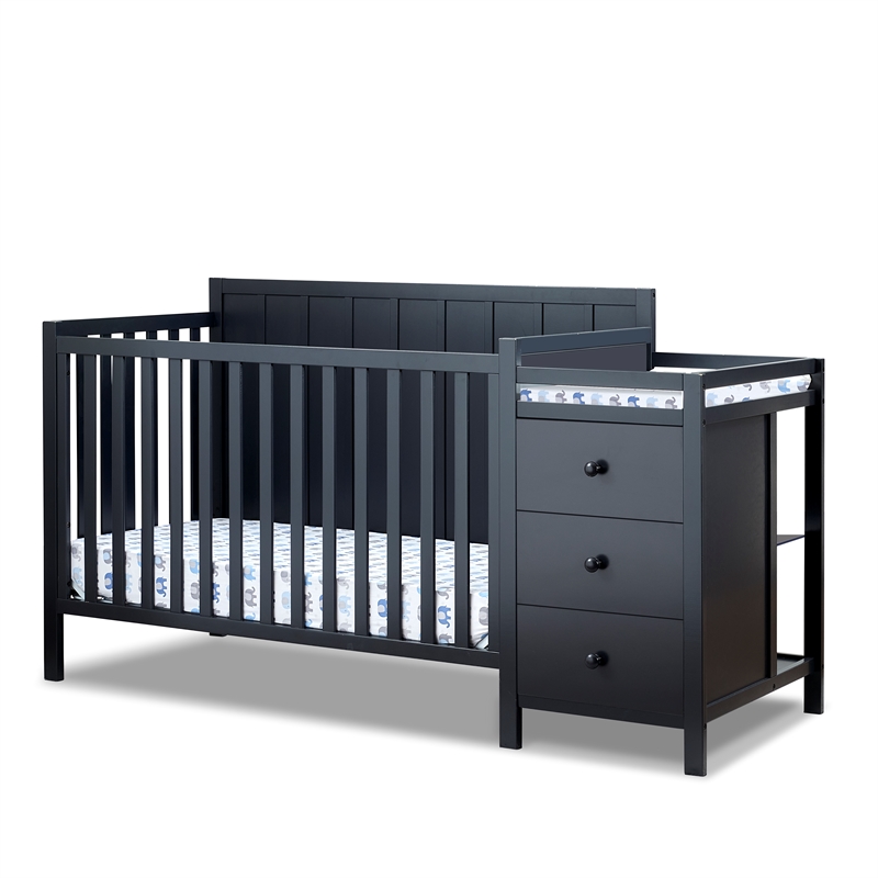 Sorelle Furniture Essex Crib & Changer in Midnight