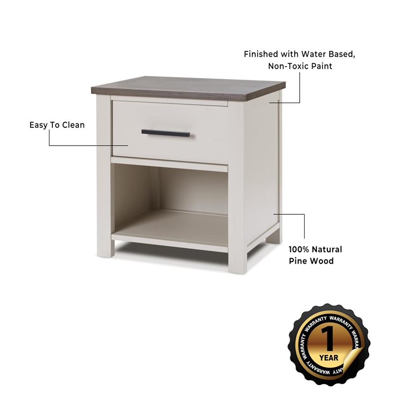 Sorelle Furniture Westley Nightstand in Chocolate Bisque