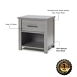Sorelle Furniture Westley Nightstand in Grigio