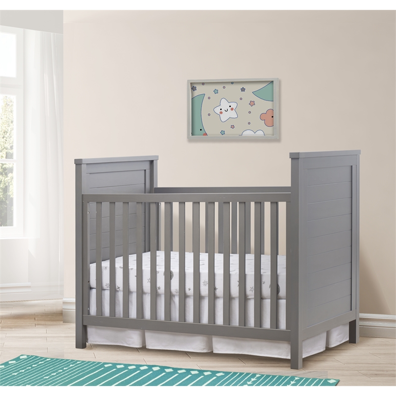 Sorelle Farmhouse Classic Crib in Weathered Gray