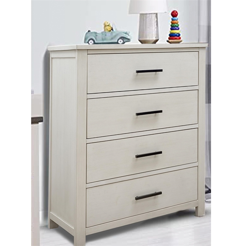 Sorelle Furniture Westley 4 Drawer Dresser in Brushed Ivory