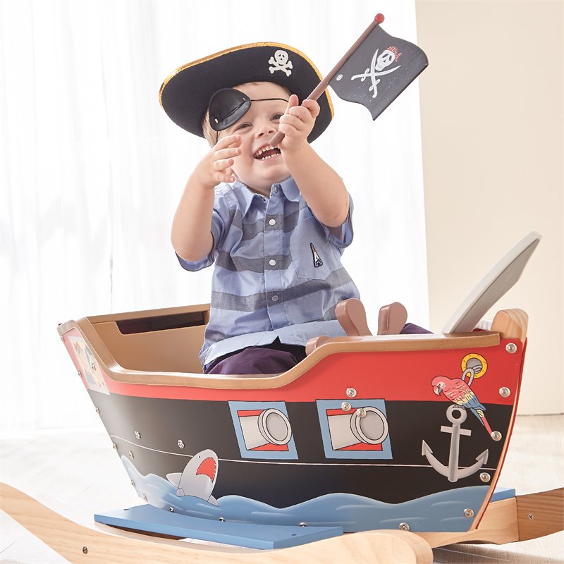 Teamson Kids Pirate Ship Ride On Toy - TD-0066A