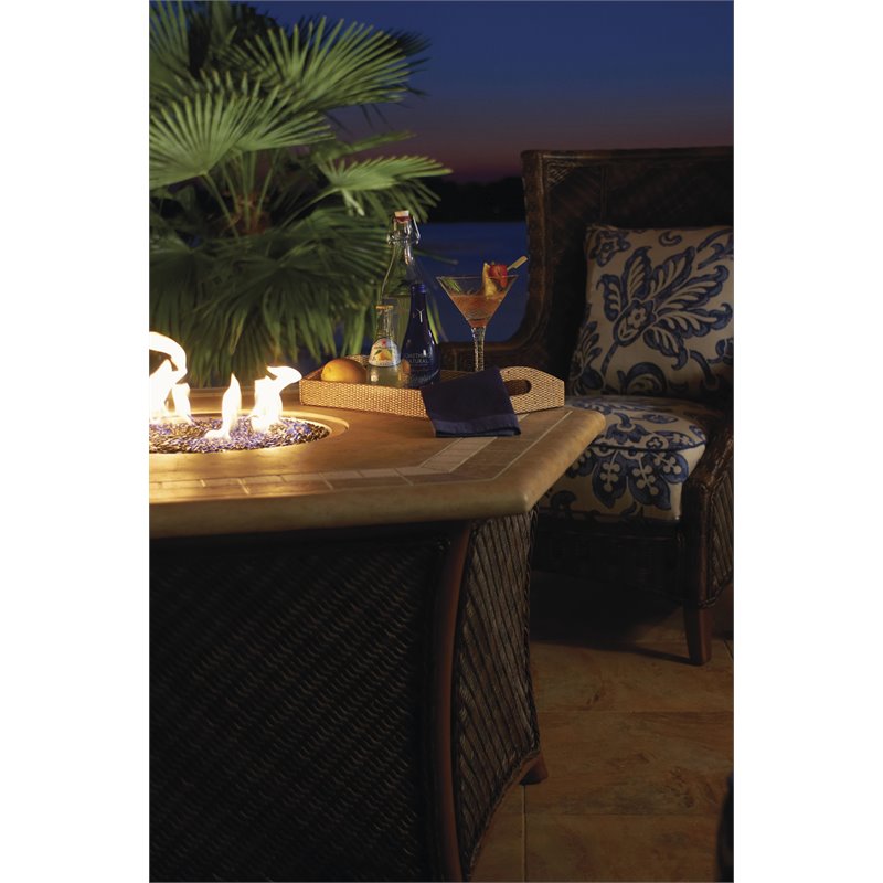 Tommy Bahama Island Estate Lanai Patio Gas Fire Pit In Rich