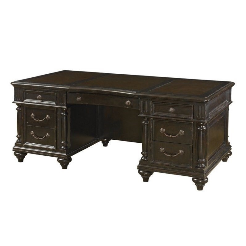 Tommy Bahama Home Kingstown Admiralty Wood Executive Desk In