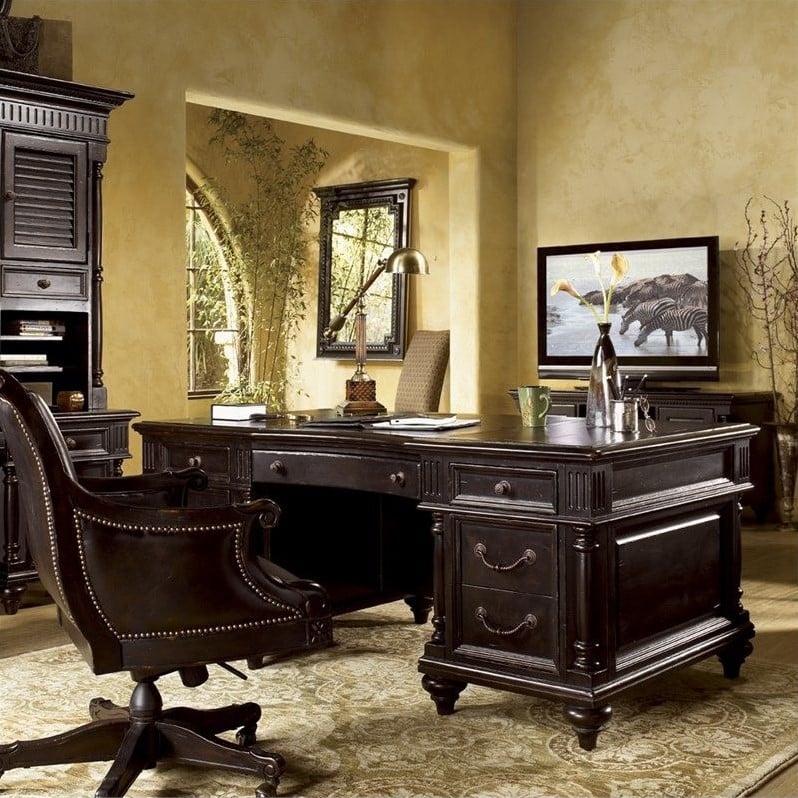 Tommy Bahama Home Kingstown Admiralty Wood Executive Desk In