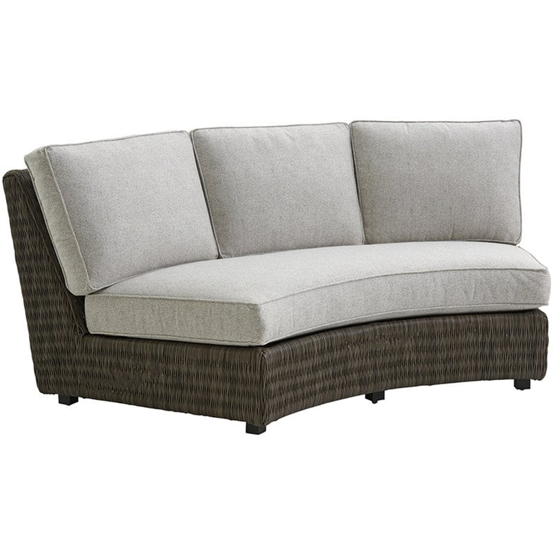 Tommy Bahama Cypress Point Ocean Terrace Curved Armless Patio Sofa ...