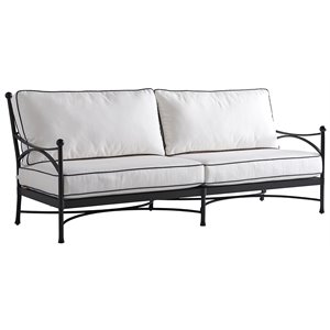 tommy bahama pavlova outdoor sofa in textured graphite/plain cushion
